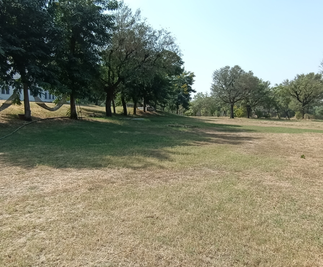 Outfield showing open space for doing activities like Yoga