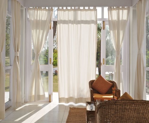 Large open window of a Hotel Room