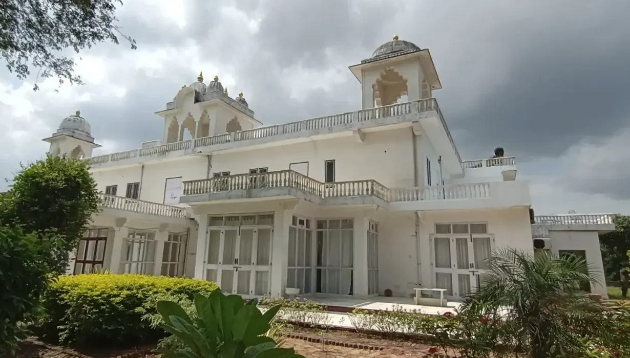 Luxury Hotel covered by black clouds suggesting rainy season