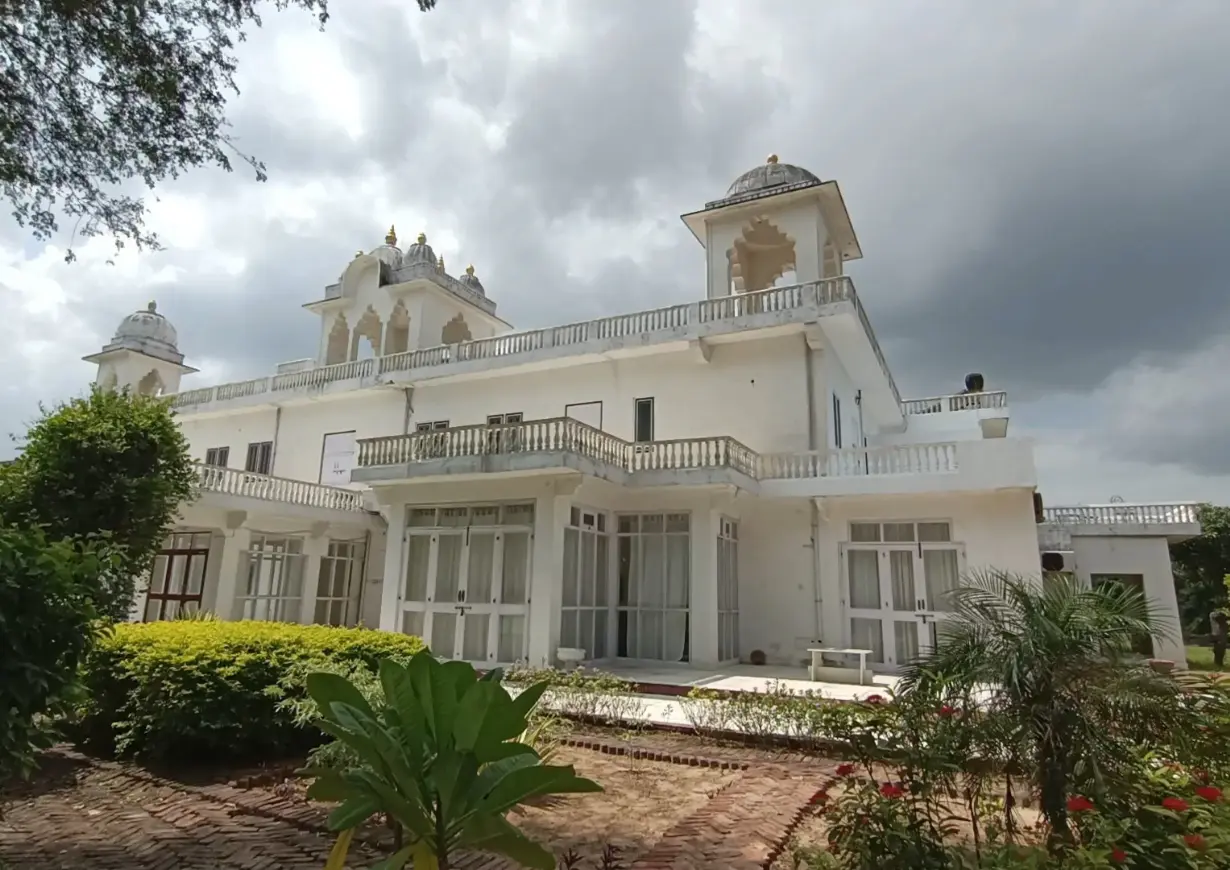 Luxury Hotel covered by black clouds suggesting rainy season